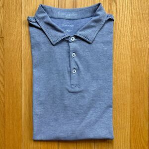 B. Draddy Men’s Short Sleeve Golf Polo Shirt Pima Cotton XL Blue White Stripes